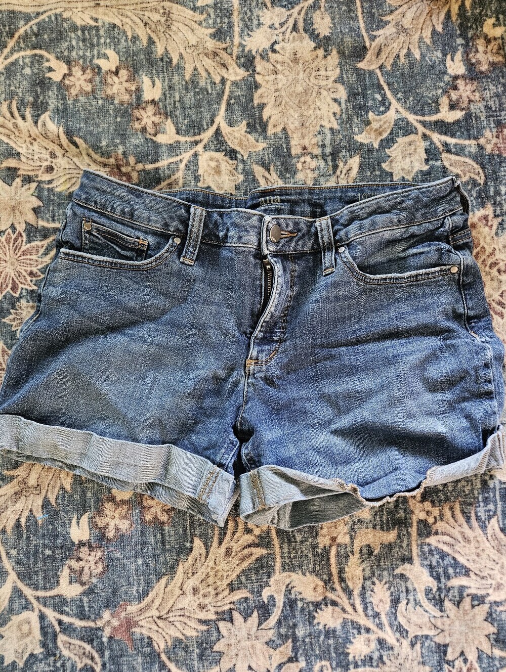 a.n.a Classic Blue Denim Cuffed Shorts